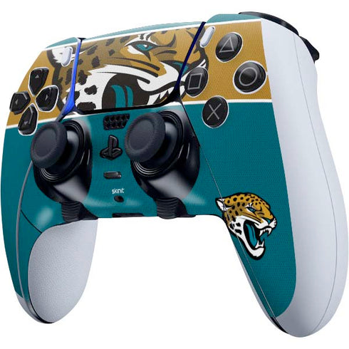 NFL Jacksonville Jaguars Zone Block PS5 DualSense Edge Pro Controller Skin