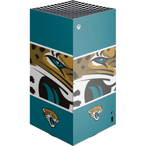 NFL Jacksonville Jaguars Zone Block XBox Series X Digital Edition Console Skin