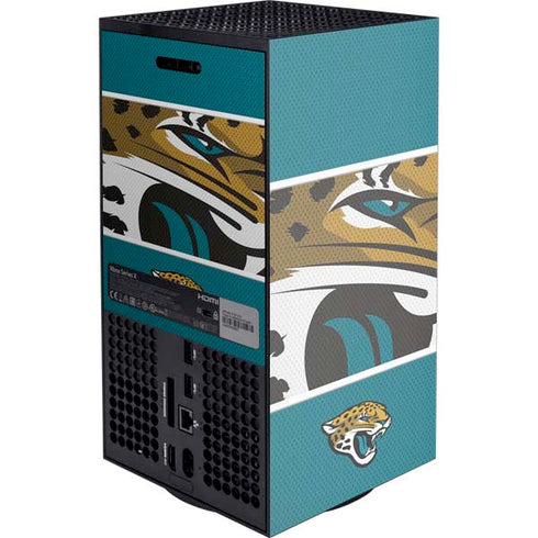 NFL Jacksonville Jaguars Zone Block XBox Series X Digital Edition Console Skin