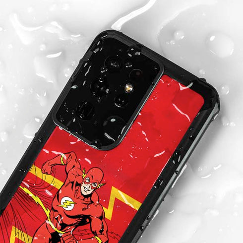 DC Comics Jagged Flash Galaxy S24 Ultra Waterproof Case