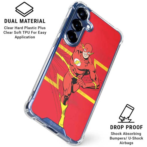 DC Comics Jagged Flash Galaxy S25 Clear Case