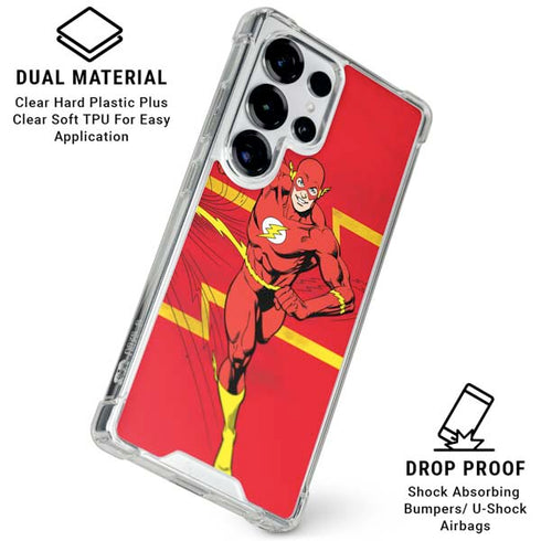 DC Comics Jagged Flash Galaxy S25 Ultra Clear Case