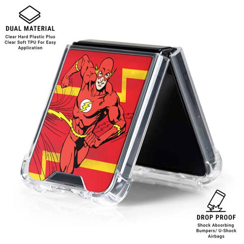 DC Comics Jagged Flash Galaxy Z Flip6 Clear Case