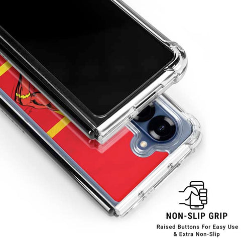 DC Comics Jagged Flash Galaxy Z Fold6 Clear Case