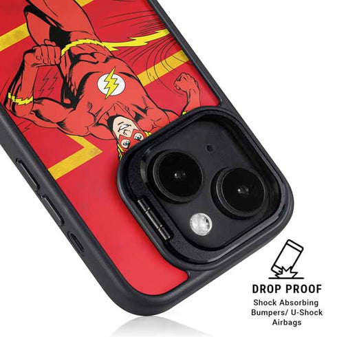 DC Comics Jagged Flash iPhone 14 Plus Kickstand Case