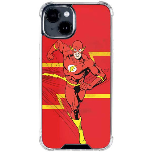 DC Comics Jagged Flash iPhone 15 Clear Case