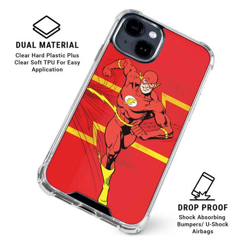 DC Comics Jagged Flash iPhone 15 Clear Case