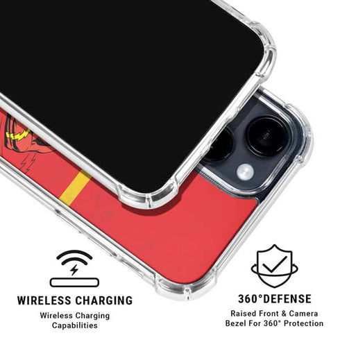 DC Comics Jagged Flash iPhone 15 Clear Case