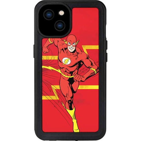DC Comics Jagged Flash iPhone 15 Plus Waterproof Case