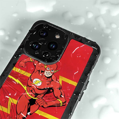 DC Comics Jagged Flash iPhone 15 Pro Waterproof Case