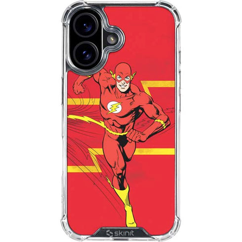 DC Comics Jagged Flash iPhone 16 Plus Clear Case