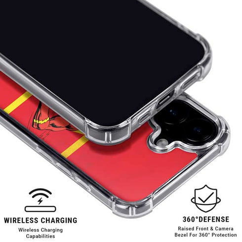 DC Comics Jagged Flash iPhone 16 Plus Clear Case