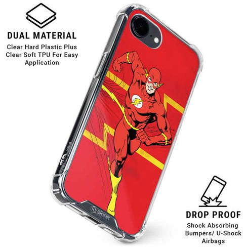 DC Comics Jagged Flash iPhone 16e Clear Case