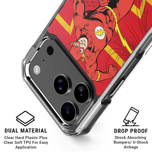 DC Comics Jagged Flash iPhone 18 Pro Clear Case