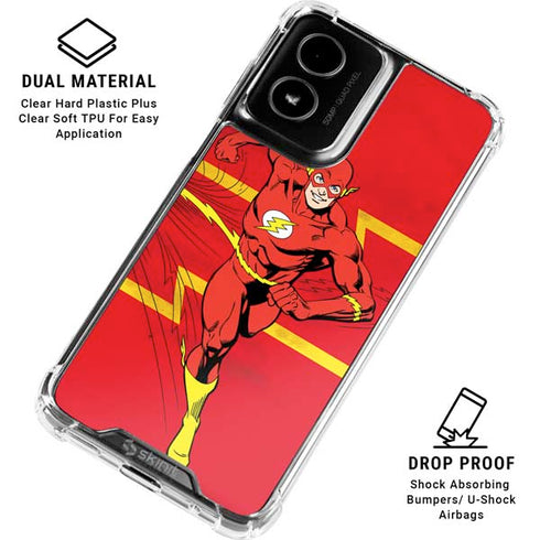 DC Comics Jagged Flash Moto G Power 5G (2024) Clear Case