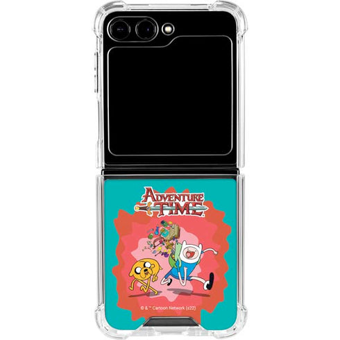 Adult Swim Adventure Time Jake and Finn Galaxy Z Flip6 Clear Case