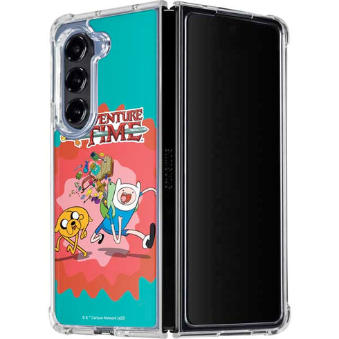 Adult Swim Adventure Time Jake and Finn Galaxy Z Fold5 5G Clear Case