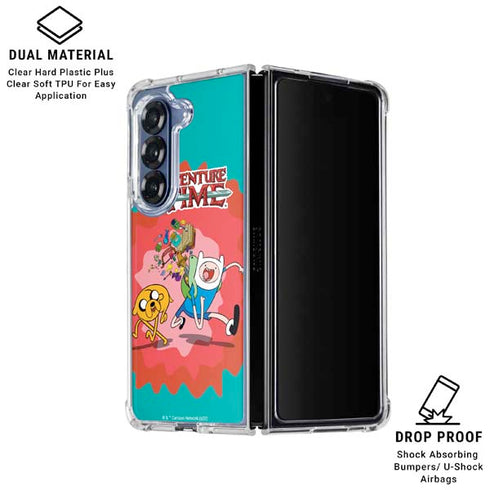 Adult Swim Adventure Time Jake and Finn Galaxy Z Fold6 Clear Case