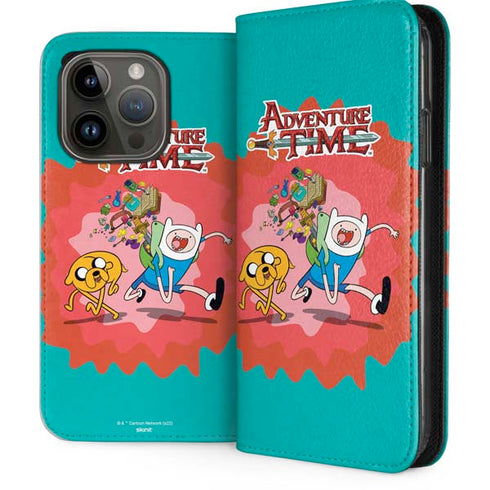 Adult Swim Adventure Time Jake and Finn iPhone 15 Pro Folio Case