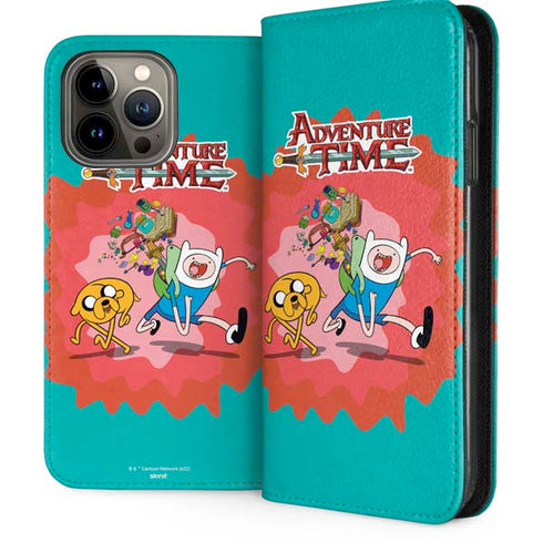 Adult Swim Adventure Time Jake and Finn iPhone 15 Pro Max Folio Case