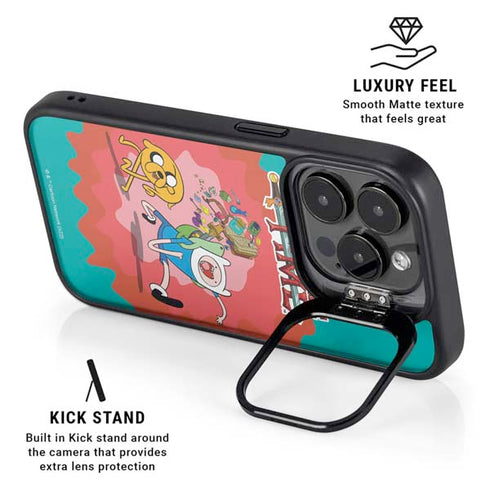 Adult Swim Adventure Time Jake and Finn iPhone 15 Pro Max Kickstand Case