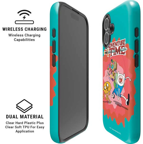 Adult Swim Adventure Time Jake and Finn iPhone 16 Magsafe Impact Case