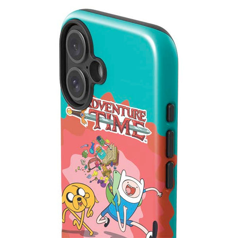 Adult Swim Adventure Time Jake and Finn iPhone 16 Plus Impact Case
