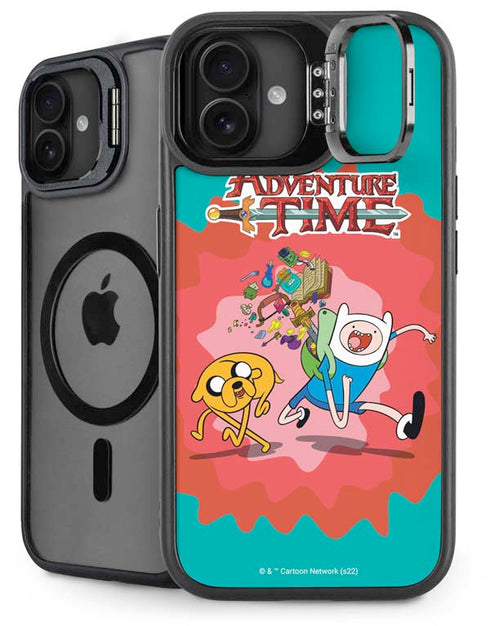 Adult Swim Adventure Time Jake and Finn iPhone 16 Plus Kickstand Case