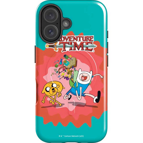 Adult Swim Adventure Time Jake and Finn iPhone 16 Plus Magsafe Impact Case