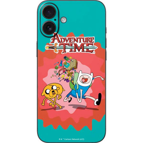 Adult Swim Adventure Time Jake and Finn iPhone 16 Plus Skin