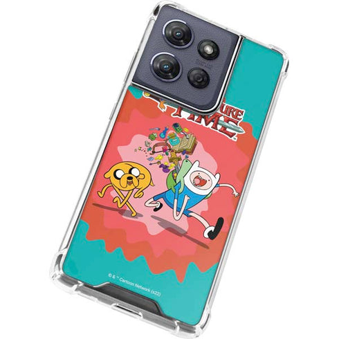 Adult Swim Adventure Time Jake and Finn Moto G 5G (2025) Clear Case