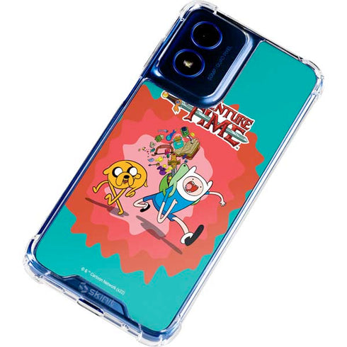 Adult Swim Adventure Time Jake and Finn Moto G Play 4G (2024) Clear Case