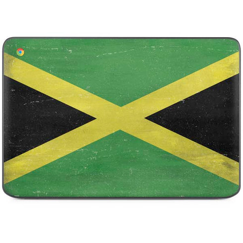 Jamaica Flag Distressed HP Chromebook Skin