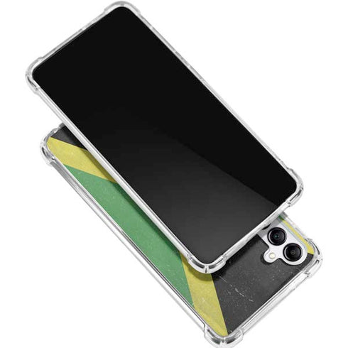 Jamaica Flag Distressed Galaxy A16 5G Clear Case