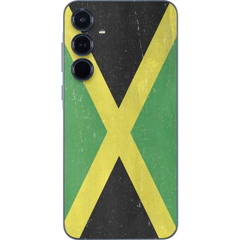 Jamaica Flag Distressed Galaxy A36 5G Skin