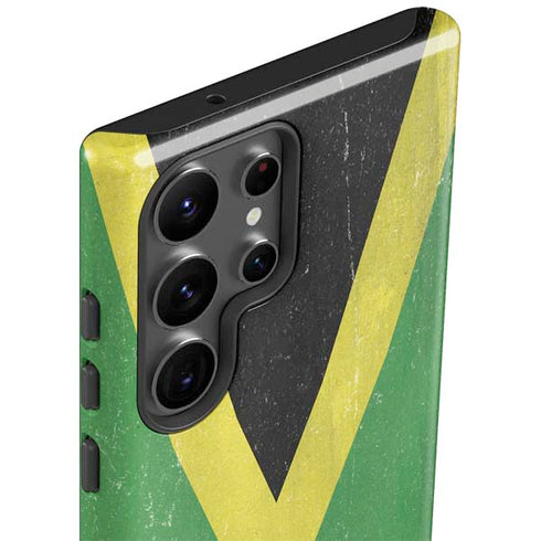 Jamaica Flag Distressed Galaxy S23 Ultra Pro Case