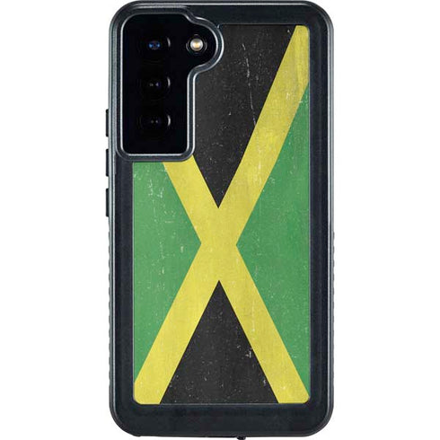 Jamaica Flag Distressed Galaxy S24 Plus Waterproof Case