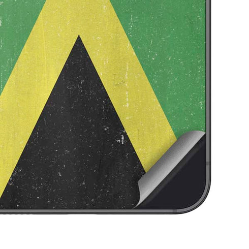 Jamaica Flag Distressed Galaxy S25 Skin
