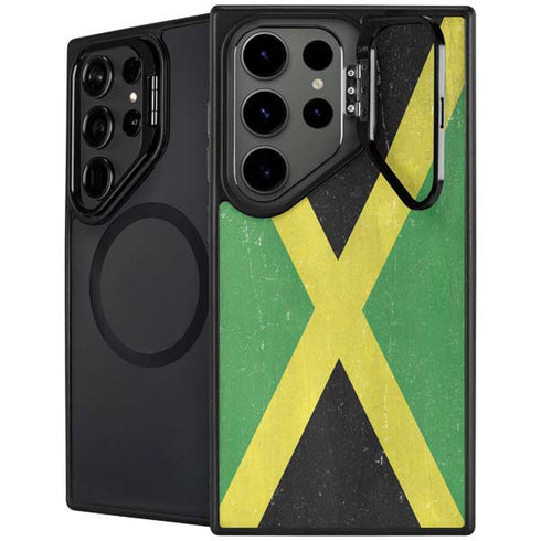 Jamaica Flag Distressed Galaxy S25 Ultra Kickstand Case