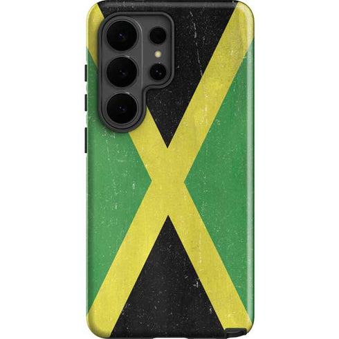 Jamaica Flag Distressed Galaxy S26 Ultra Impact Case