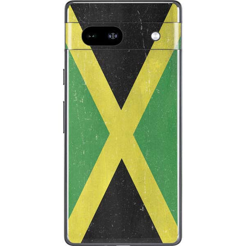 Jamaica Flag Distressed Google Pixel 7a Skin