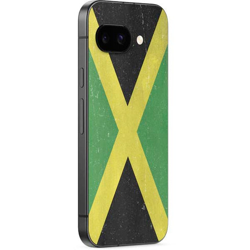 Jamaica Flag Distressed Google Pixel 9a Skin