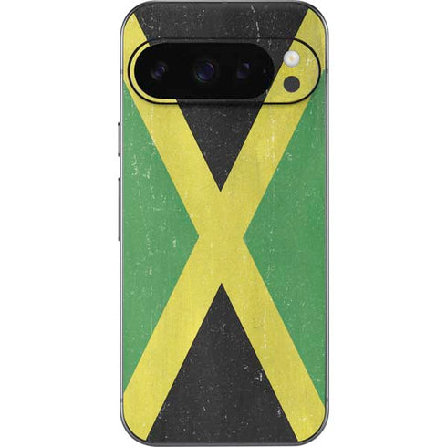 Jamaica Flag Distressed Google Pixel 9 Pro Skin