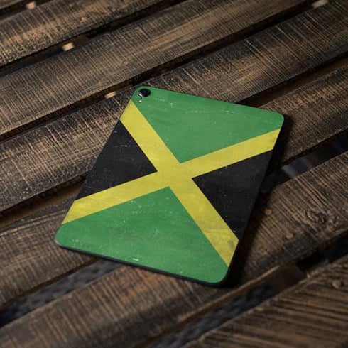 Jamaica Flag Distressed Apple iPad Pro Skin