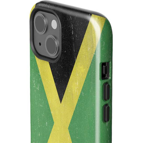 Jamaica Flag Distressed iPhone 15 Impact Case