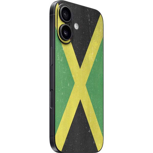 Jamaica Flag Distressed iPhone 16 Plus Skin