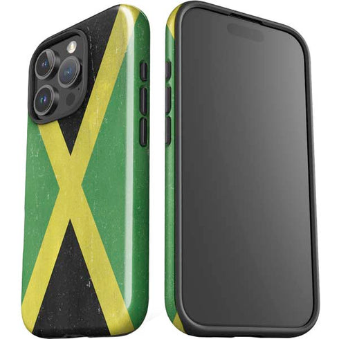 Jamaica Flag Distressed iPhone 16 Pro Impact Case