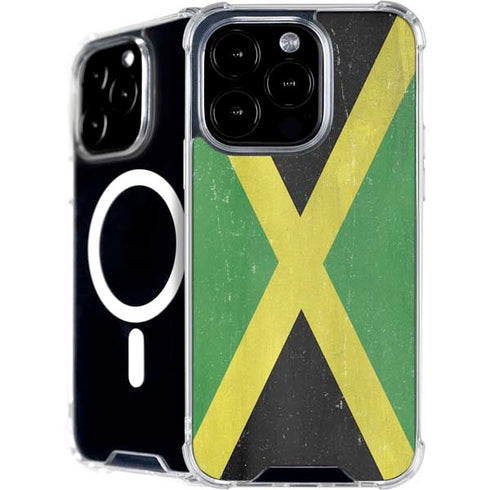 Jamaica Flag Distressed iPhone 16 Pro MagSafe Case