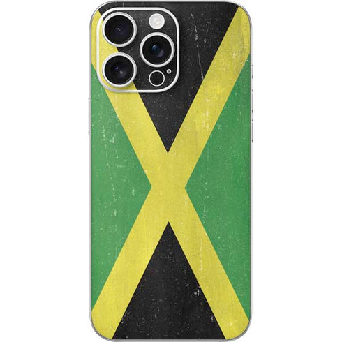 Jamaica Flag Distressed iPhone 16 Pro Max Skin