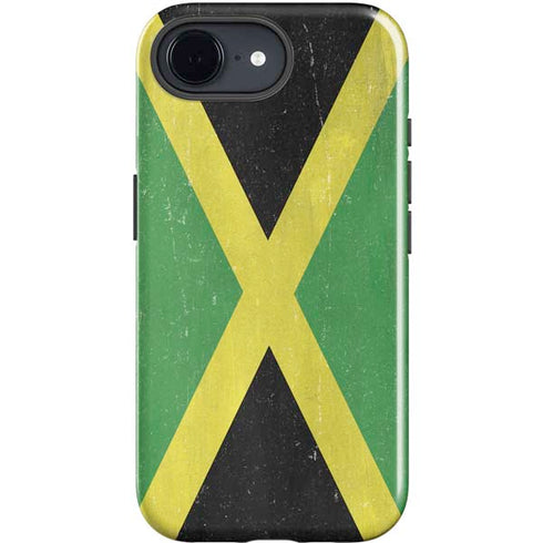 Jamaica Flag Distressed iPhone 16e Impact Case